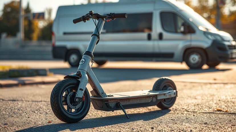 E-Scooter Rider Critical After Van Collision