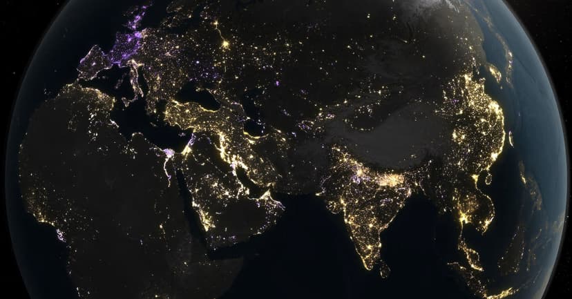 Earth's Night Glow: A Patchwork of Light and Dark