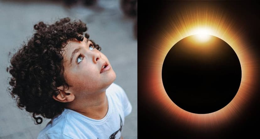 Eclipse Reality Check: Child Thinks It's VR