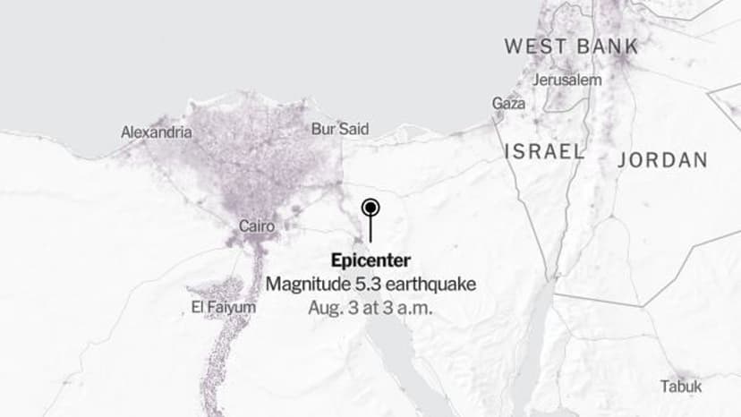 Egypt Rocked by 5.3 Magnitude Quake Near Suez