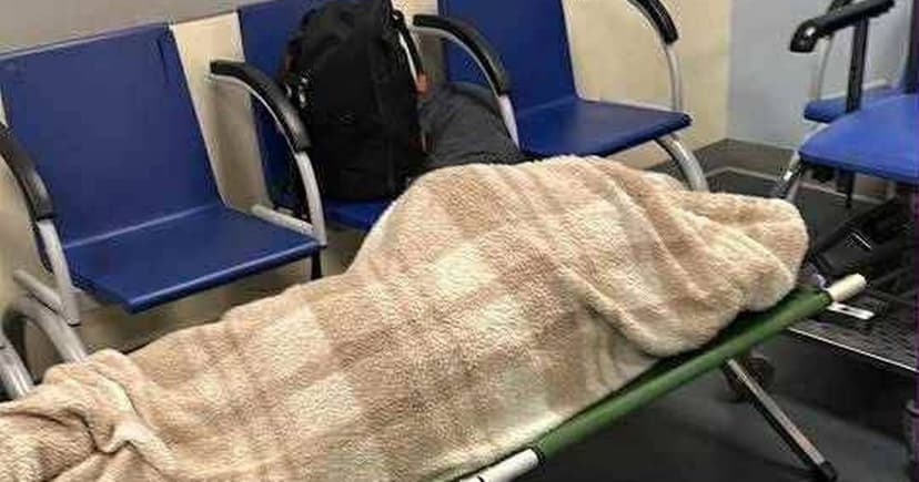 Elderly Man Waits 14 Hours in A&E on Camp Bed Brought by Family
