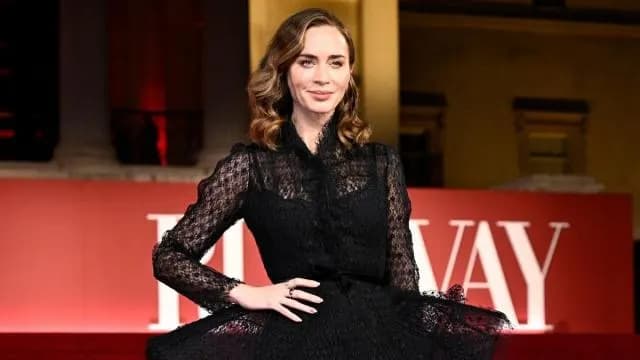 Emily Blunt's Daring Lace Micro Minidress Stuns