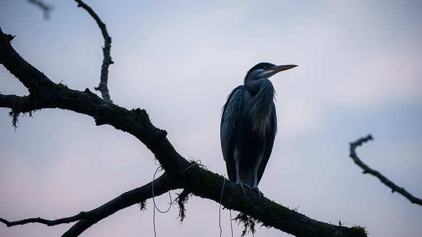 Endangered Heron Rescued from Fishing Line Trap