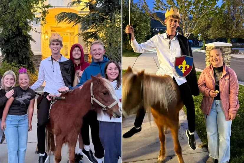 Teen's Epic Promposal Includes Pony and Scroll