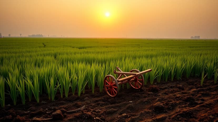 Farmer Teaches English from Village Fields