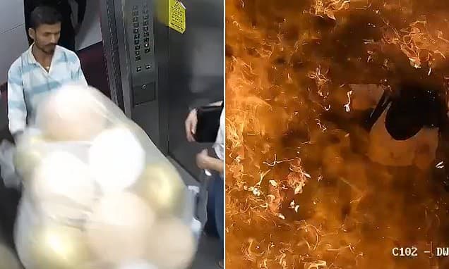 Balloons Explode in Fiery Lift Inferno