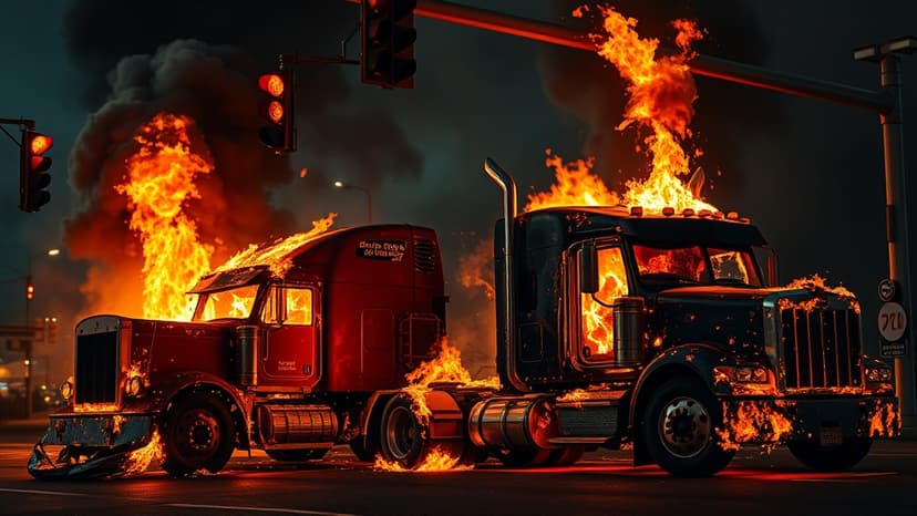 Fiery Crash Traps Victims, Officers Brave Flames