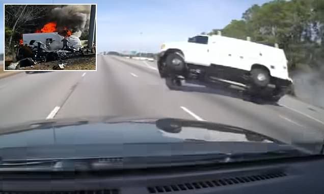 Fiery Crash Kills Officer, Inmate on Highway