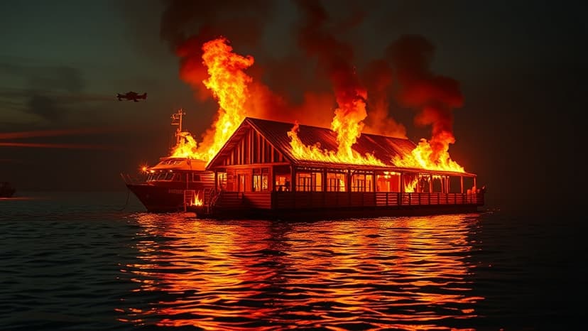 Lake Restaurant Ablaze: Celebrity Hotspot Burns