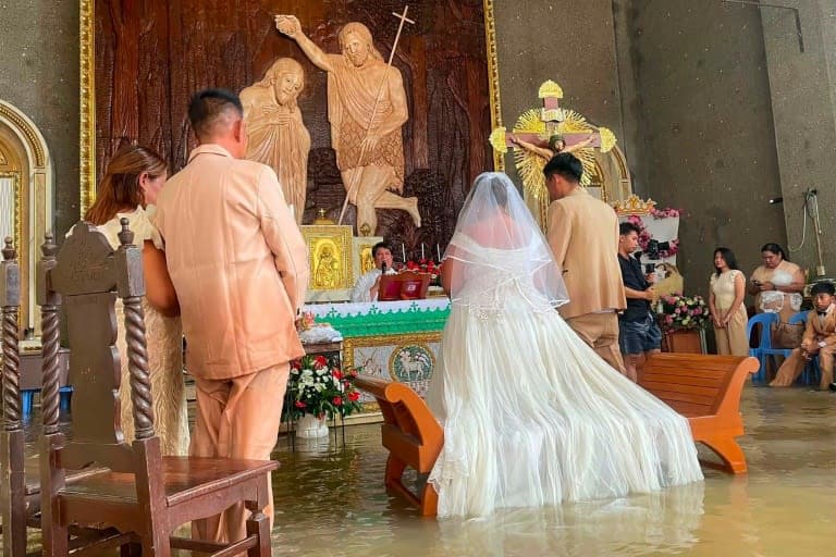 Flooded Church Wedding Defies Rising Waters