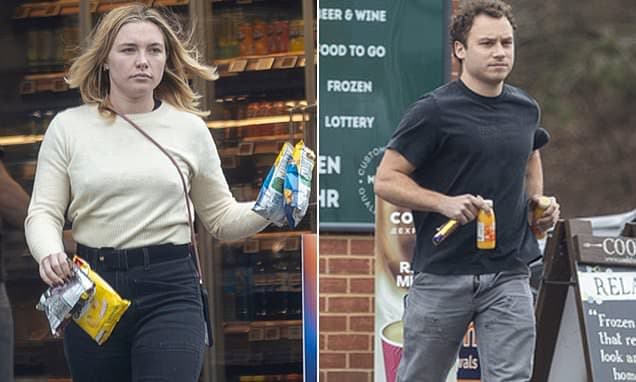 Florence Pugh's Mystery Service Station Look