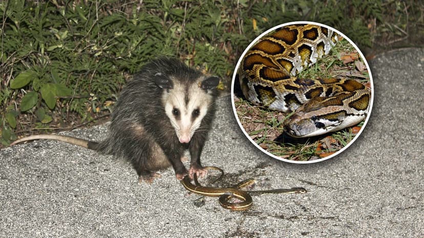 Opossums Help Track Invasive Pythons in Everglades
