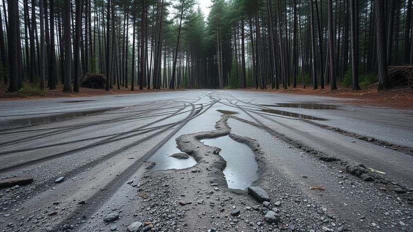 Forest Car Park Ruined by Joyriders
