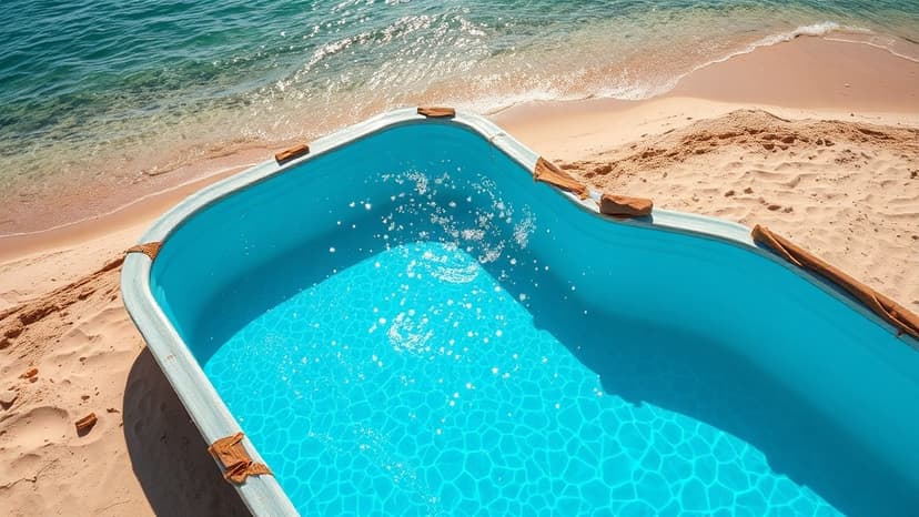 Gaza Children Find Joy in Seaside Pools Amidst War