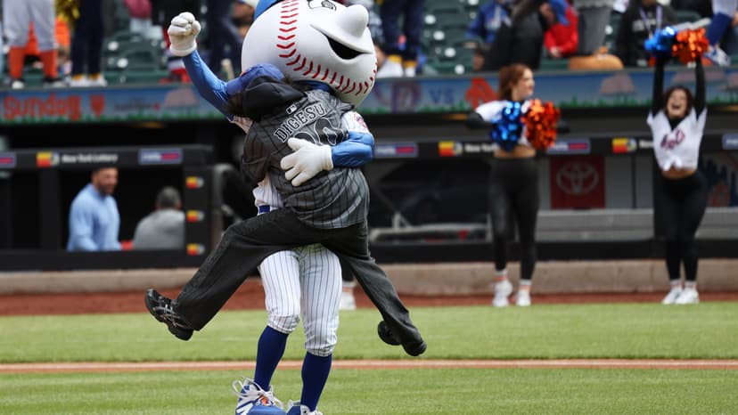 Geese bassist rocks Citi Field with ceremonial first pitch