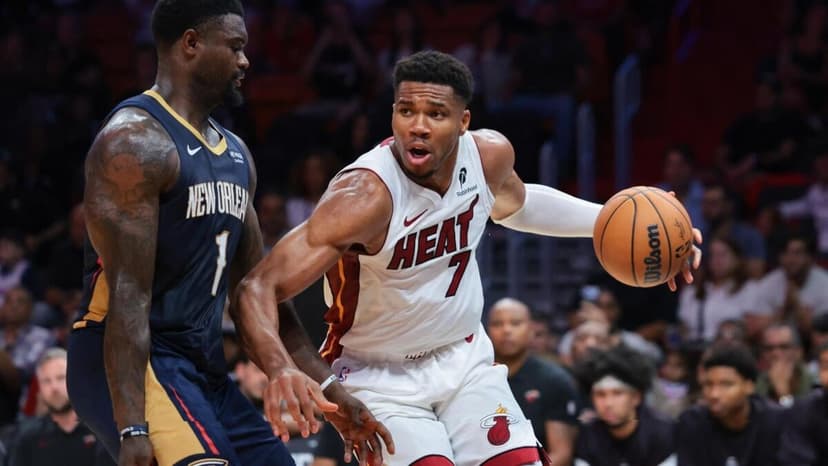 Giannis Debuts for Heat in Season Opener