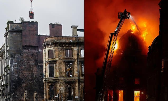 Glasgow Chimney Crusher: Demolition of Landmark Begins