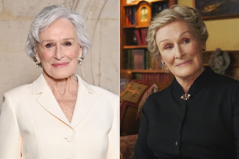 Glenn Close: A Puppy on the 'Knives Out' Set