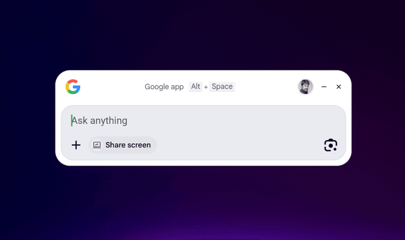 Google's Desktop App: More Gemini Portal Than Search