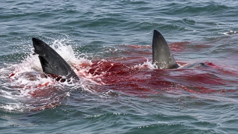 Shark Bloodbath Near Nantucket Shore
