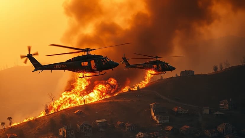 Helicopters Clash Amidst Greece Wildfires