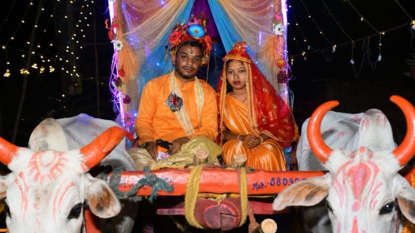 Groom Arrives on Bullock Cart, Shuns Dowry
