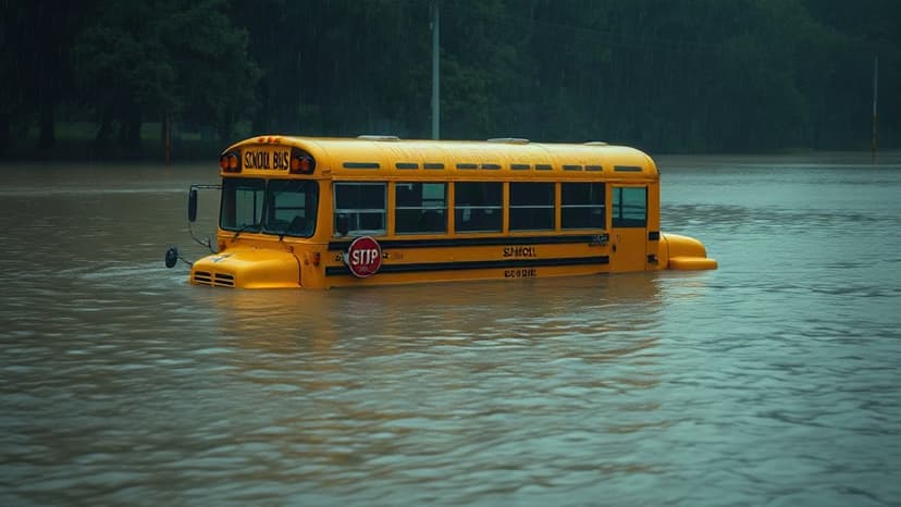 City Fails to Drain Roads, Blames School Buses