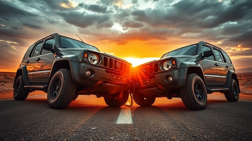 Scorpio SUVs Collide in Gurugram Road Rage Frenzy