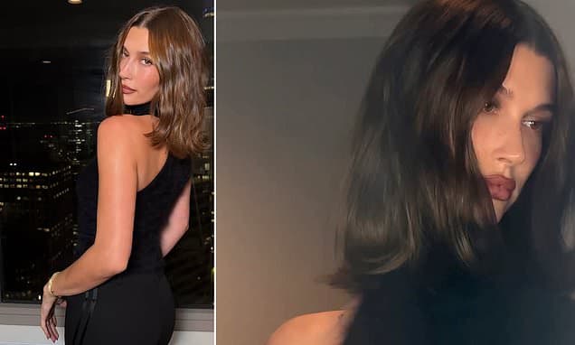 Hailey Bieber Stuns in Chic Black Outfit
