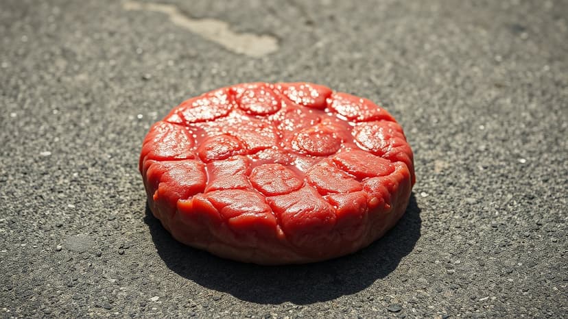 Raw Meat on Pavement Sparks Outrage
