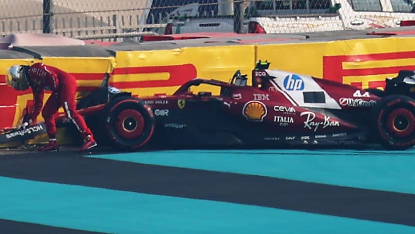 Hamilton Crashes, Red Flag Stops Abu Dhabi Practice