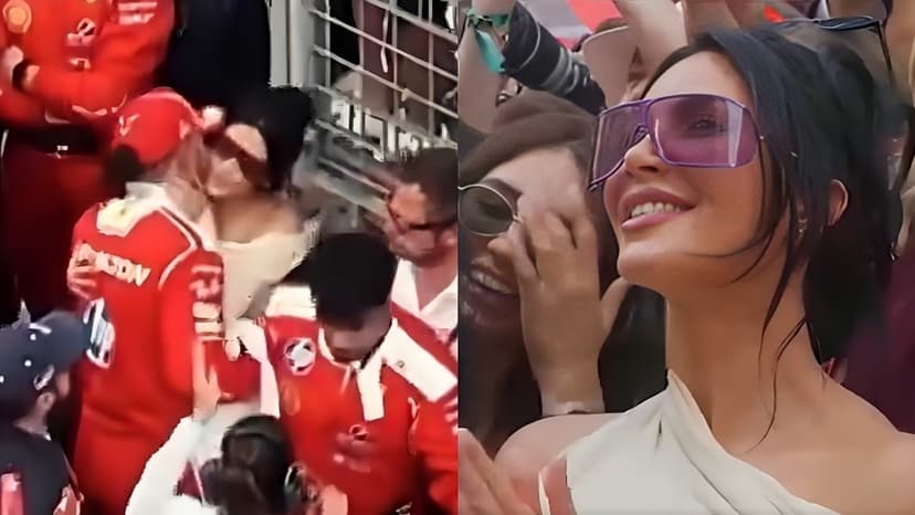 Lewis Hamilton's Cheeky Kiss for Kim K at Monaco GP