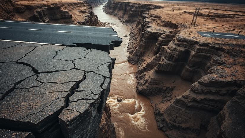 Village Road Collapses Into River: Years of Waiting