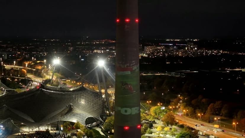Kane's Face Lights Up Munich Tower