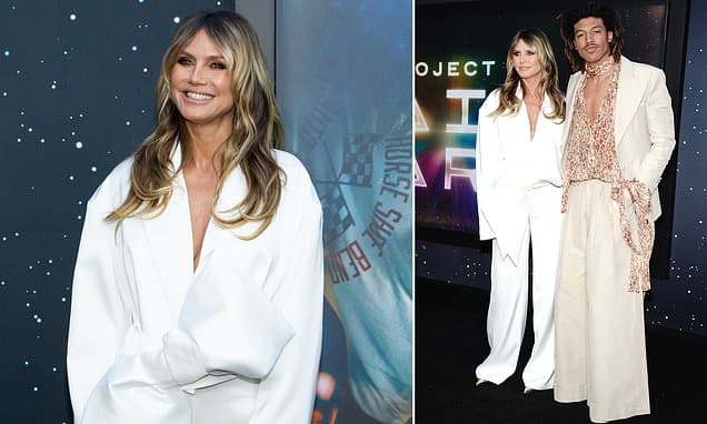 Klum and Son Dazzle at 'Project Hail Mary' Debut