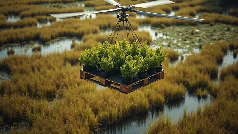 Helicopter Drops Tiny Forests to Fight Invasive Grass