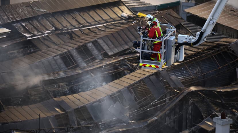 Historic Paris Market Engulfed by Flames