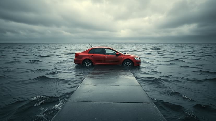 Driver Rescued from Rising Tide on Holy Island Causeway