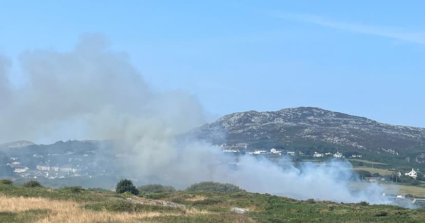 Holyhead Wildfire Rages: Crews Battle Scrubland Blaze