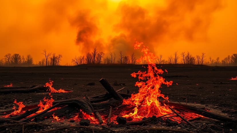 Howardwick Evacuated as 8 Ball Fire Rages