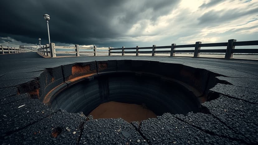 Sinkhole Swallows Hunstanton Promenade Section