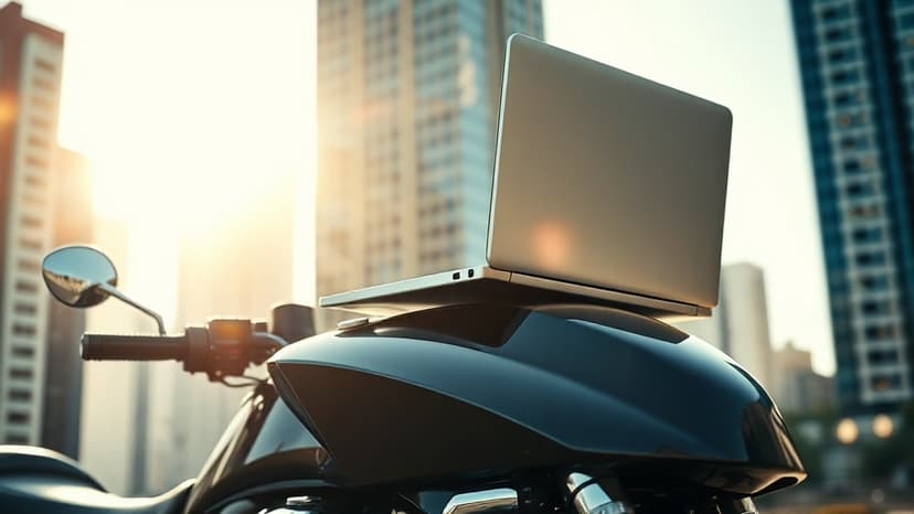 Hyderabad Rider's Laptop Stunt Sparks Outrage