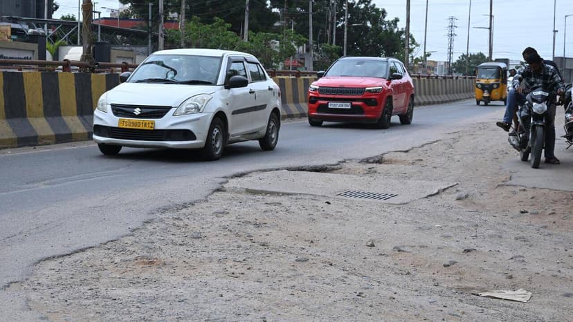 Four Months Later: Damaged Hyderabad Road Poses Daily Danger
