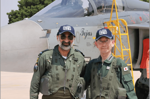 IAF Chief Flies Tejas With Japanese Counterpart