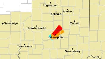 Tornado Warning Issued for Indianapolis Metro Area
