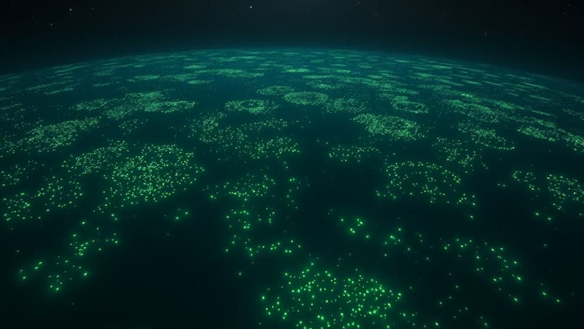 Green Glows: India's Coast from Space