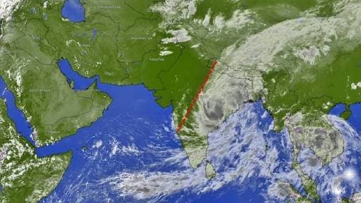 Satellite Sees Stark Weather Split Across India