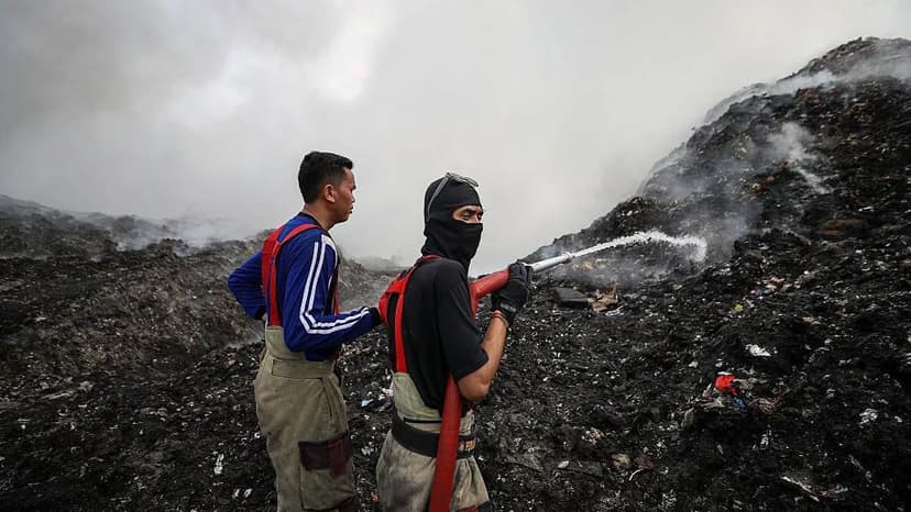 Indonesia's Waste Mountains Ignite Toxic Inferno