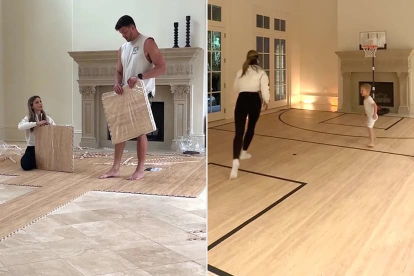 Homeowner Transforms Formal Room Into Basketball Court
