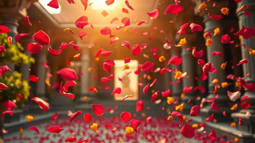 Flowers Replace Colors at ISKCON Dwarka Holi Fest